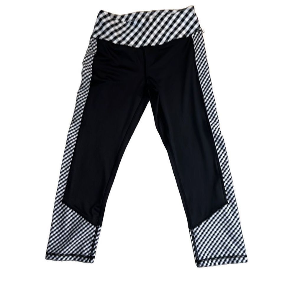 NWOT kyodan checkered cropped yoga pants